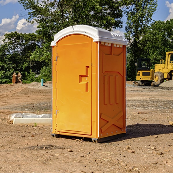 how often are the porta potties cleaned and serviced during a rental period in Huntingdon Tennessee